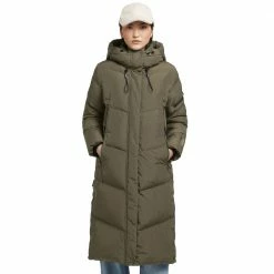 Bestpreis 💯 Khujo Sonje 4 Langmantel Hunter Green Damen 🔥