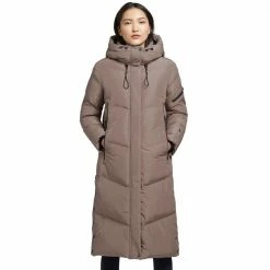 Bestes Angebot 🔥 Khujo Sonje 4 Longmantel Stone Taupe Damen 🧨