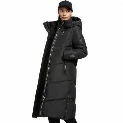 Billig 😀 Khujo Sonje 3 Langmantel Black Damen 🎉