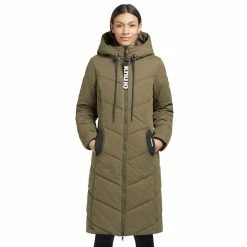 Neu 🔔 Khujo Aribay 2 Peached Wintermantel Hunter Green Damen 😍
