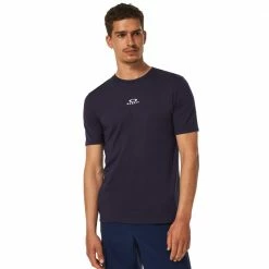 Neu 🎉 Oakley Bark News Short Sleeve T-Shirt Fathom/White Herren 🧨