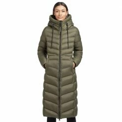 Budget 🤩 Khujo Ingram Shine Steppmantel Hunter Green Damen ❤️