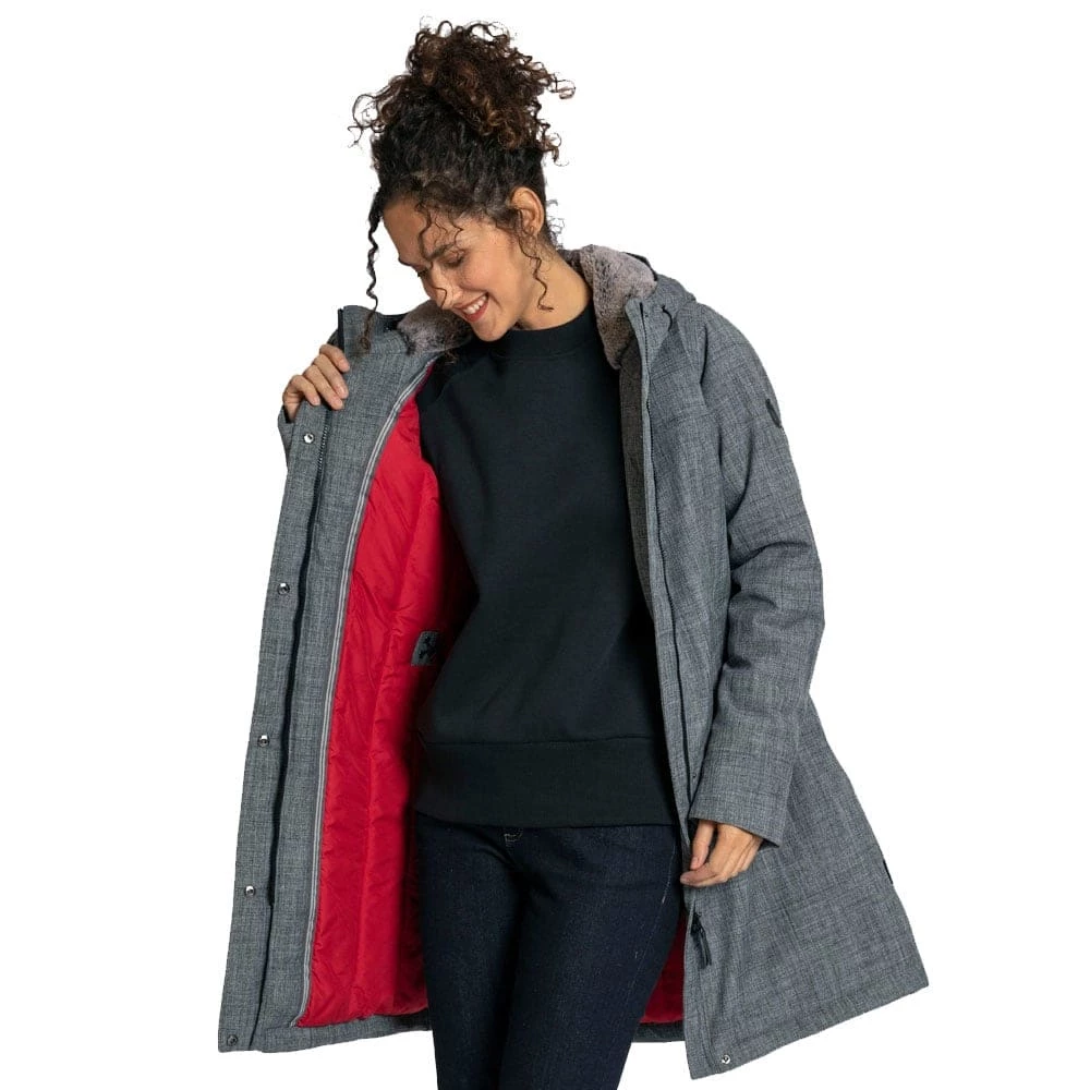 Coupon 😉 Elkline Apres Ski Wettermantel Greymelange Damen ✔️ – Bild 3