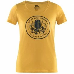 Bester Verkauf ✔️ Fjällräven Fikapaus 👚 Shirt Ochre Damen 🌟