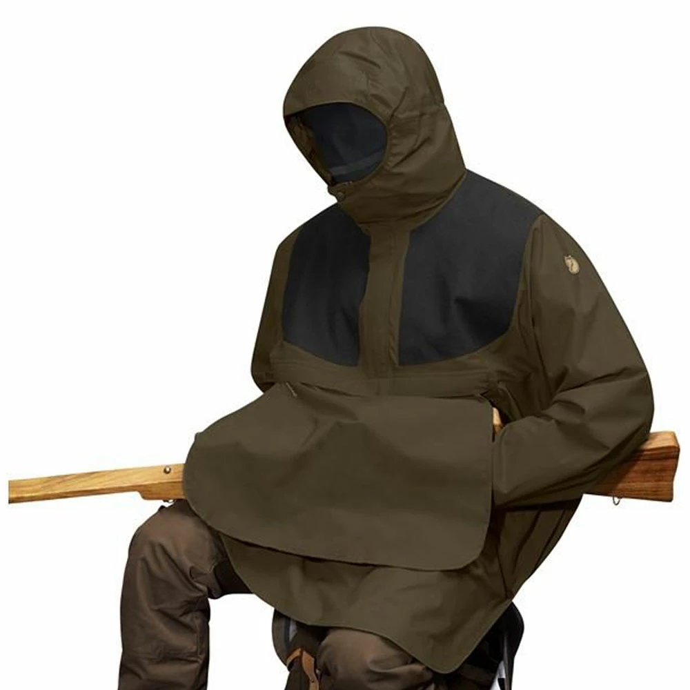 Am billigsten 👏 Fjällräven Lappland Eco-Shell Poncho Dark Olive Herren ❤️ – Bild 2