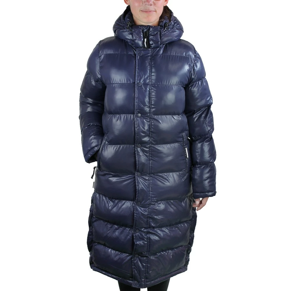 Am billigsten 🧨 Khujo Feodora Fake Down Puffer-Parka Shiny Navy Damen 👏
