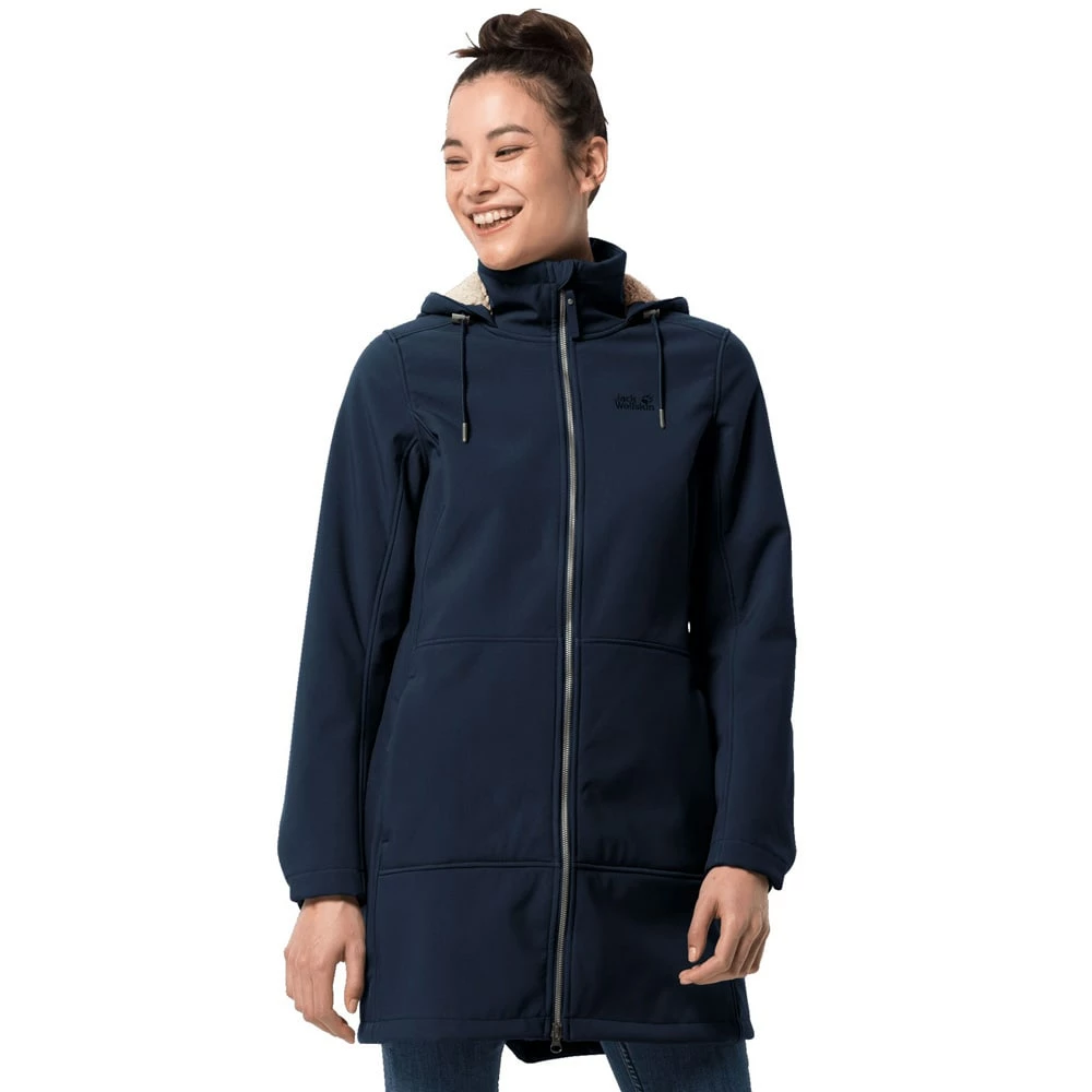 Bester Verkauf 🌟 Jack Wolfskin Windy Valley 🧥 Coat Regenmantel Midnight Blue Damen 👏