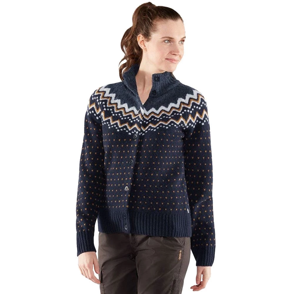 Großhandel 😉 Fjällräven Övik Knit Cardigan Strickjacke Dark Navy Damen 🔔
