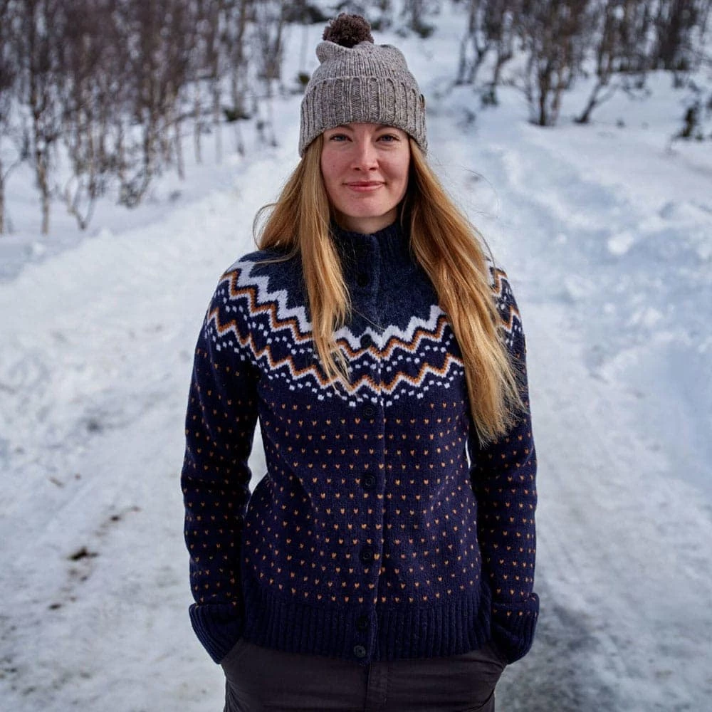 Großhandel 😉 Fjällräven Övik Knit Cardigan Strickjacke Dark Navy Damen 🔔 – Bild 7