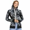 Rabatt ⭐ Roxy Frost Fleecejacke True Black/Black Flowers Damen 👏