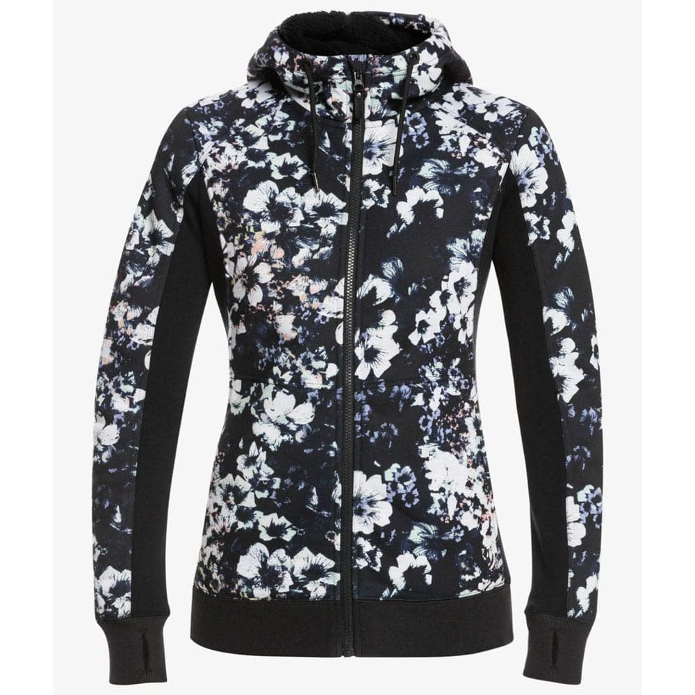 Rabatt ⭐ Roxy Frost Fleecejacke True Black/Black Flowers Damen 👏 – Bild 6