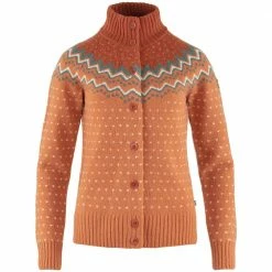 Bester Verkauf ⌛ Fjällräven Övik Knit Cardigan Strickcardigan Desert Brown Damen 🔥