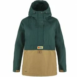 Angebote ✔️ Fjällräven Vardag Anorak Jacke Arctic Green/Buckwheat Brown Damen 🤩