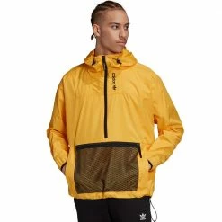 Billig 🌟 Adidas Originals Adventure Windbreaker Windjacke Bold Gold Herren 😀