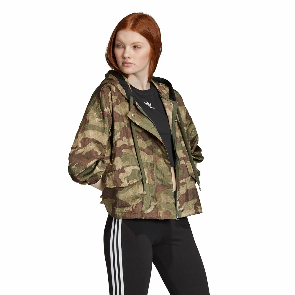 Bestpreis 🎉 Adidas Originals Windbreaker Kurze Jacke Hemp/Earth Green/Base Green/Cargo Brown Damen 😀 – Bild 2