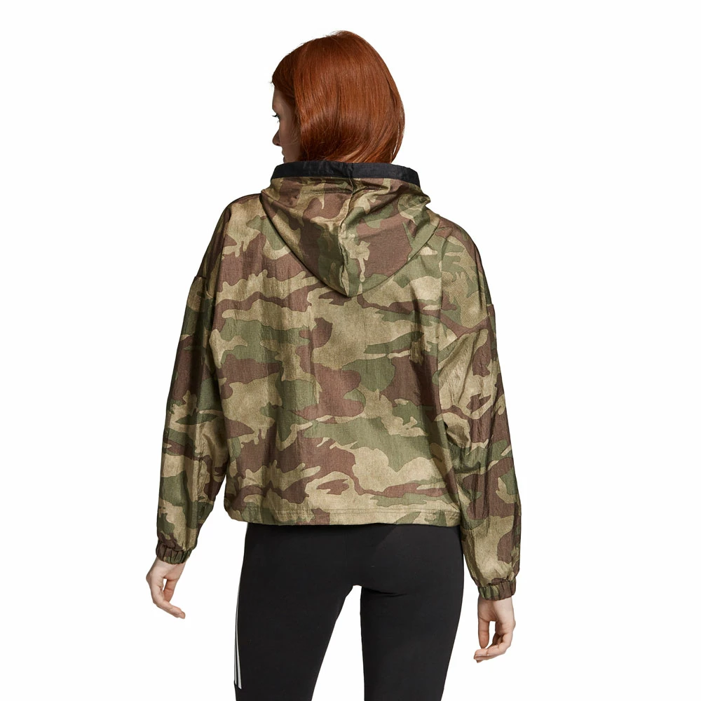 Bestpreis 🎉 Adidas Originals Windbreaker Kurze Jacke Hemp/Earth Green/Base Green/Cargo Brown Damen 😀 – Bild 4