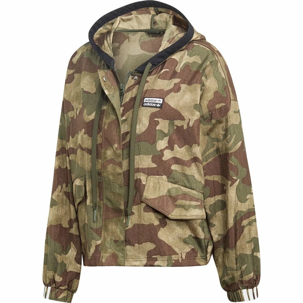 Bestpreis 🎉 Adidas Originals Windbreaker Kurze Jacke Hemp/Earth Green/Base Green/Cargo Brown Damen 😀 – Bild 5