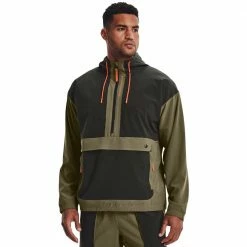 Am billigsten 😉 Under Armour Rush Woven Trainingsjacke Tent/Blaze Orange Herren 😉