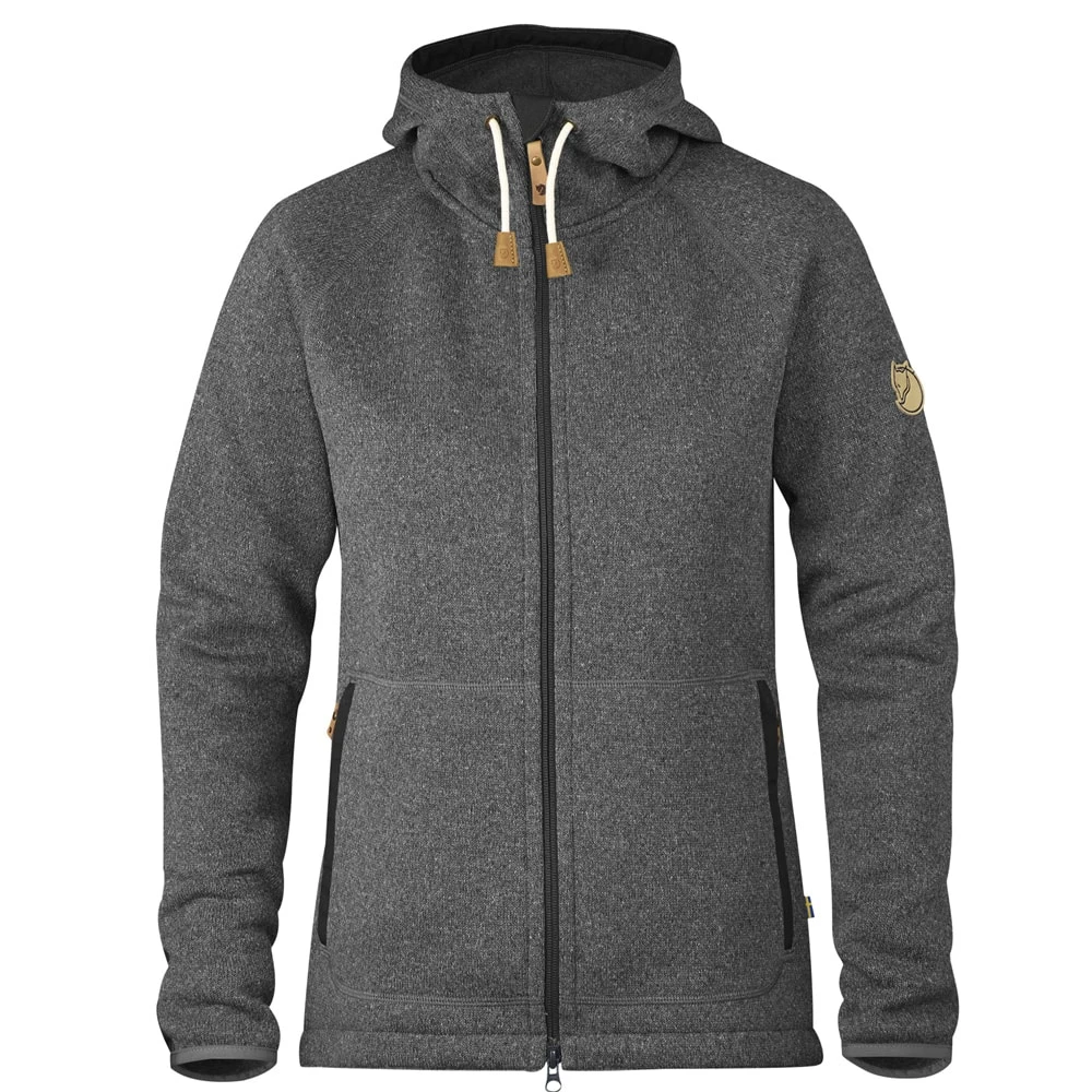 Bester Verkauf 🧨 Fjällräven Övik Fleece Fleecehoodie Dark Drey Damen 👍