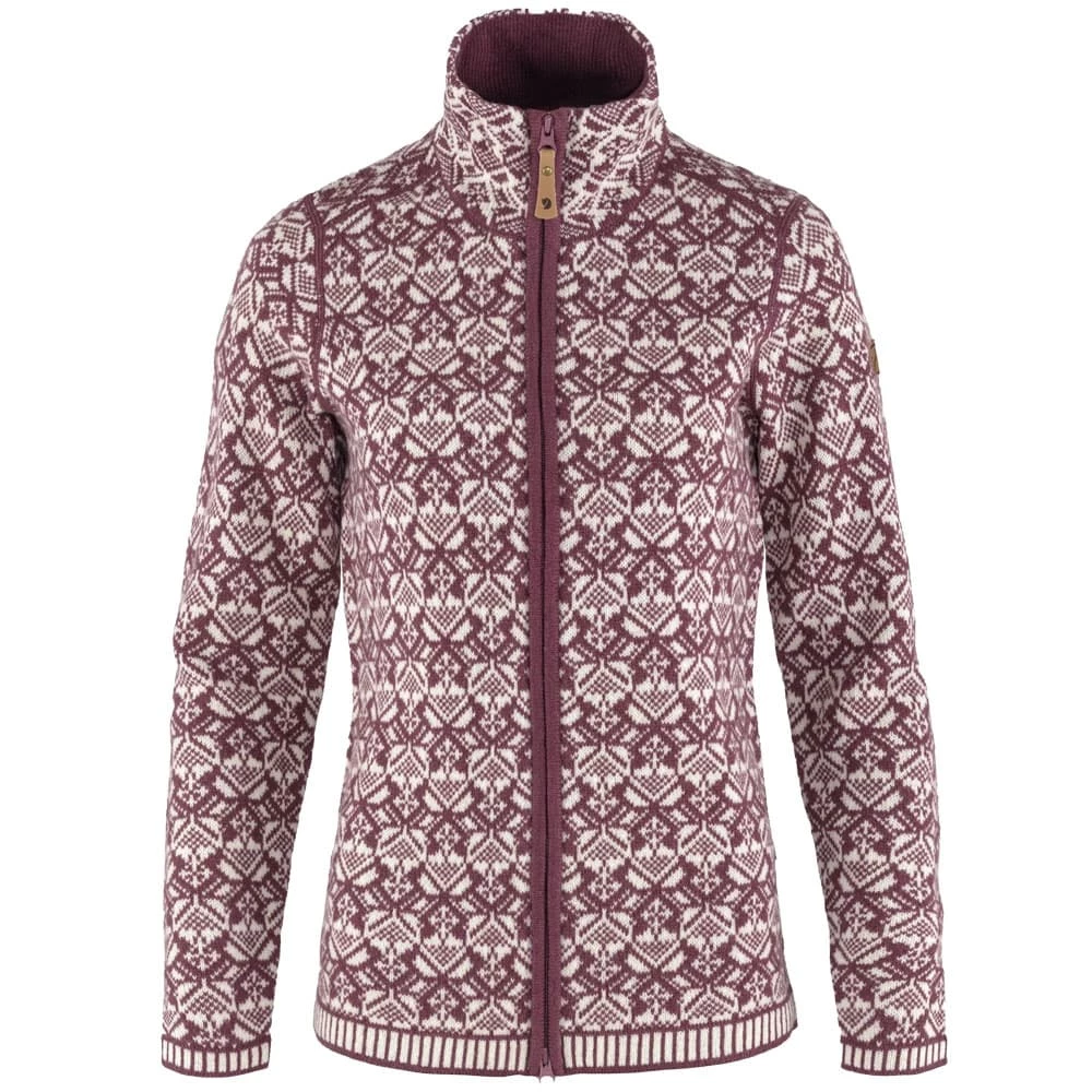 Aktion 👏 Fjällräven Snow Cardigan Strickcardigan Mesa Purple Damen 🎁