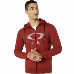 Coupon 🛒 Oakley Bark Full-Zip Kapuzenjacke Iron Red Herren ⭐