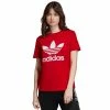 Rabatt 🔥 Adidas Originals Trefoil Tee Kurzarmshirt Scarlet Damen 🛒