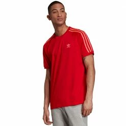 Coupon 🌟 Adidas Originals 3-Stripes Tee Kurzarmshirt Scarlet Herren ✨