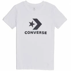 Besorgen 🛒 Converse Star Chevron Core Baumwol-Shirt Optical White Damen 🤩