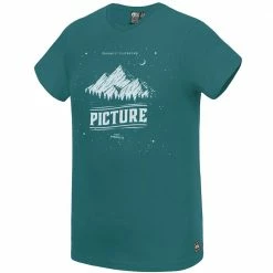 Brandneu 👍 Picture Landscape 👕 Shirt Petrol Blue Herren 😍
