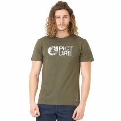 Angebote 😍 Picture Basement Fjord Herren-T-Shirt Dark Army Green Herren 🎉