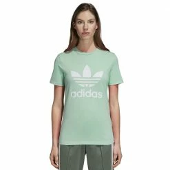 Am billigsten 😉 Adidas Originals Trefoil Tee 👕 Shirt Blush Green Damen ⌛
