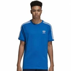 Neu 🤩 Adidas Originals 3-Stripes Tee 👕 Shirt Bluebird Herren ✔️