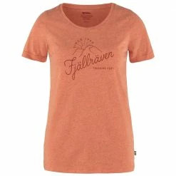 Besorgen 🎁 Fjällräven Sunrise T-Shirt Rowan Red/Melange Damen 🔥