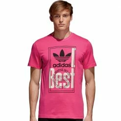 Bester Verkauf 🥰 Adidas Originals Tongue Label Tee 👚 Shirt Shock Pink Herren 🔥