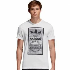 Bester Verkauf 🥰 Adidas Originals Traction Tongue Tee 👚 Shirt White Herren 💯