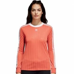 Rabatt 💯 Adidas Originals 3-Stripes Longshirt Trace Scarlet Damen 💯