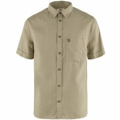 Am billigsten 💯 Fjällräven Övik Travel Hanfhemd Sand Stone Herren 🧨