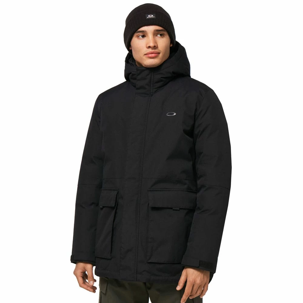 Bestes Angebot 😉 Oakley Long City Parka Mantel Blackout Herren ⌛