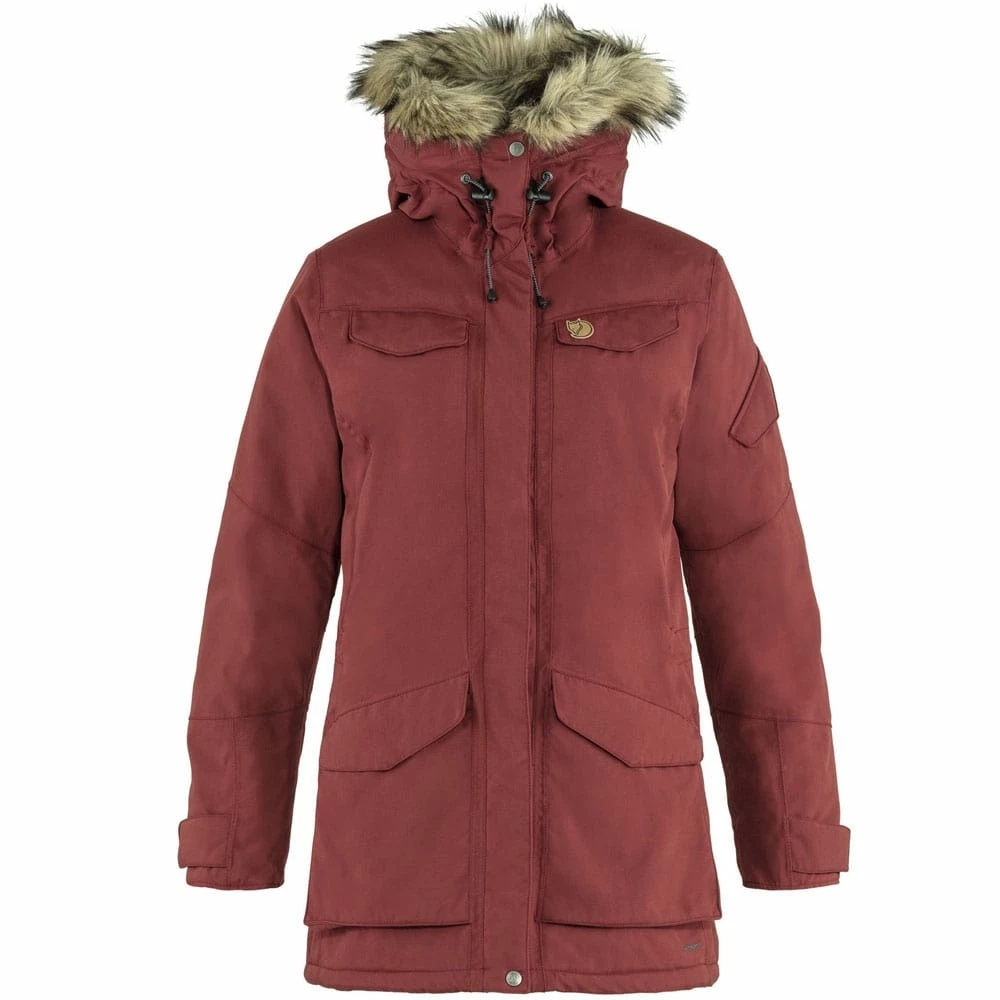 Brandneu 🌟 Fjällräven Nuuk Parka Winterparka Red Oak Damen 🎁