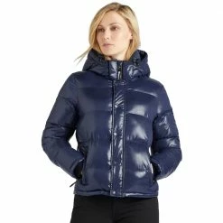 Angebote 😉 Khujo Camille Fake Down Winterjacke Shiny Navy Damen 🔥