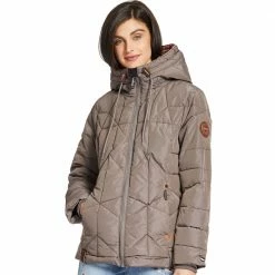 Budget 😍 Khujo Elenora Winterjacke Taupe Damen ⌛