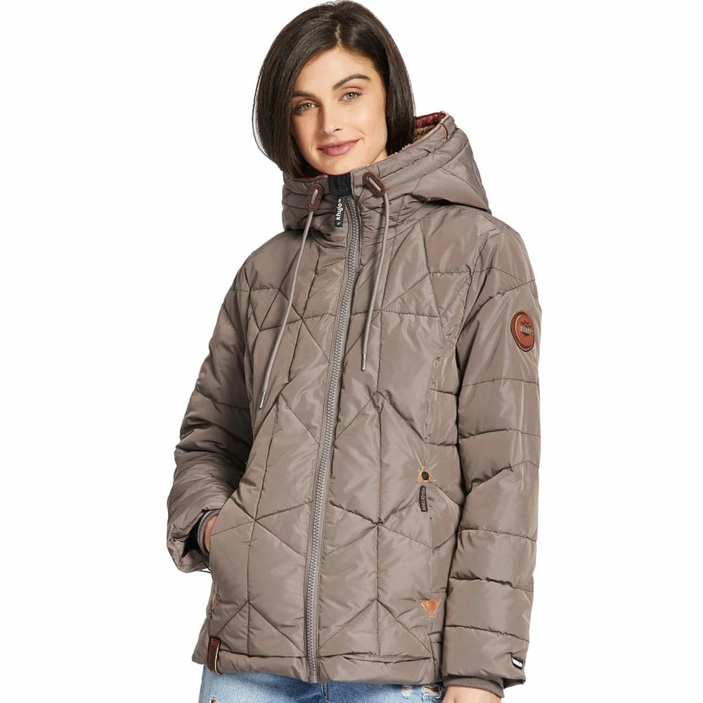 Budget 😍 Khujo Elenora Winterjacke Taupe Damen ⌛