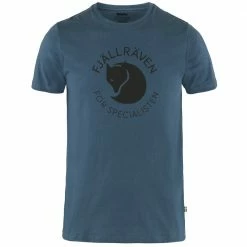 Brandneu 👏 Fjällräven Fox T-Shirt T-Shirt Indigo Blue Herren 😉