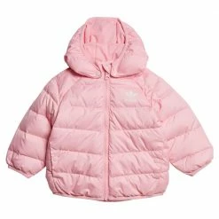 Brandneu 🔥 Adidas Originals Real Down Jacket Daunenjacke Light Pink/White Kinder 🔥